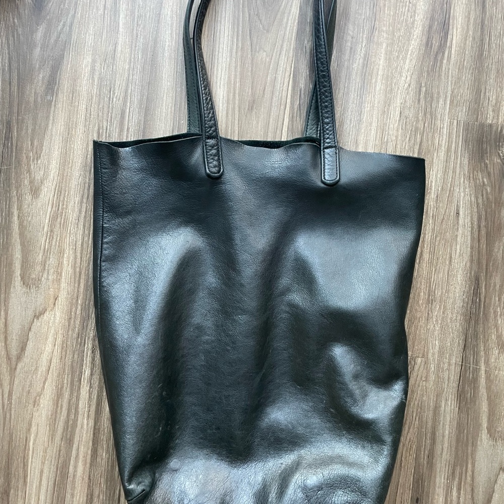 Rare leather baggu tote